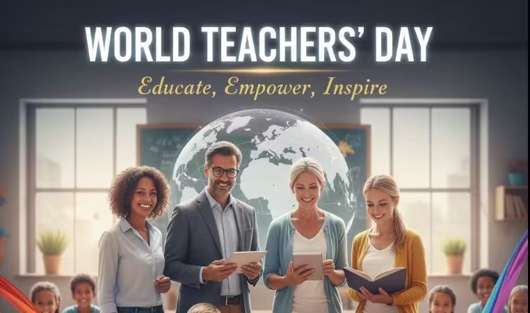 Happy World Teachers’ Day 2025 : शिक्षक सिर्फ किताबों का ज्ञान ही नहीं देते, बल्कि जीवन जीने की सही राह भी दिखाते हैं